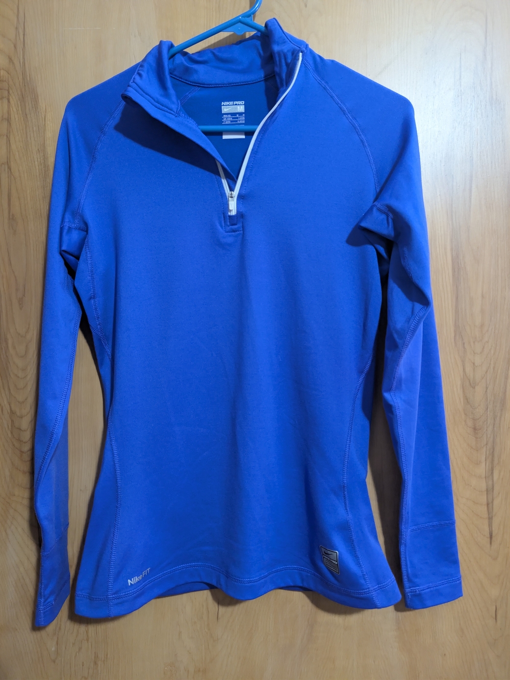 Nike Royal Blue Long-Sleeve 1/4 Zip Performance Top